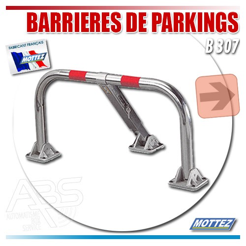 Barrière de parking rabattable avec embases_Mottez 