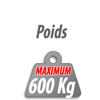 poids portails 600 Kilos maximum